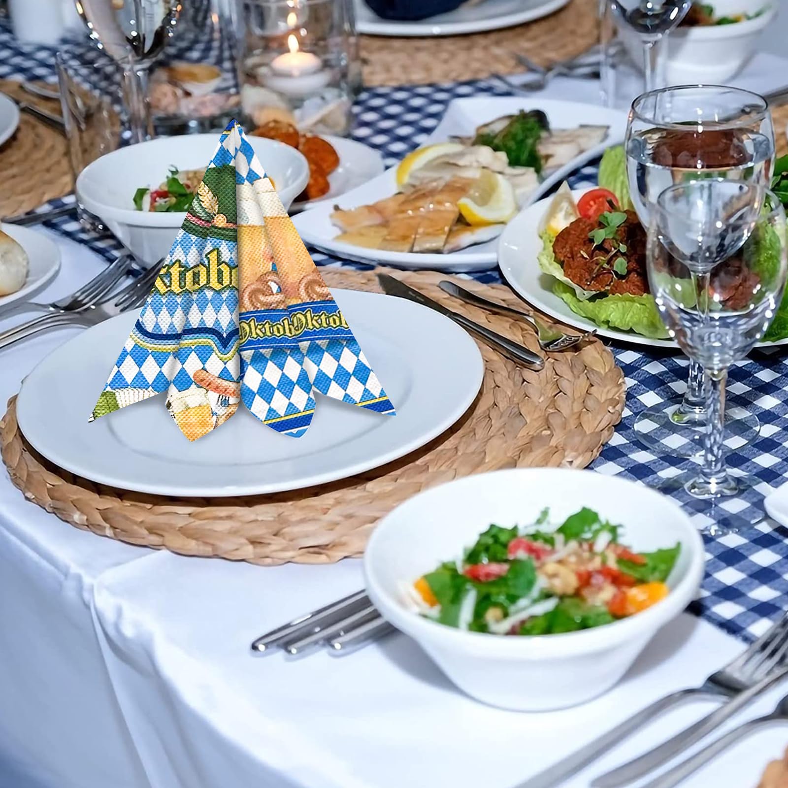 Beierse Decoratie Set, Brandveilig Versiering Oktoberfest Kleuren