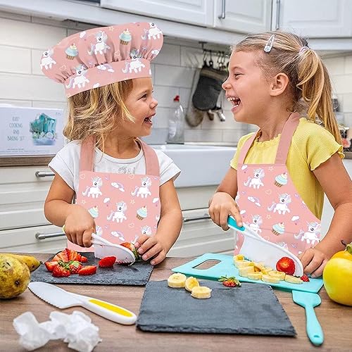 Miniatura 3 de Delantales para niñas con bolsillos para niños, para cocinar, hornear, pintar, manualidades, arte, jardinería, ajustable