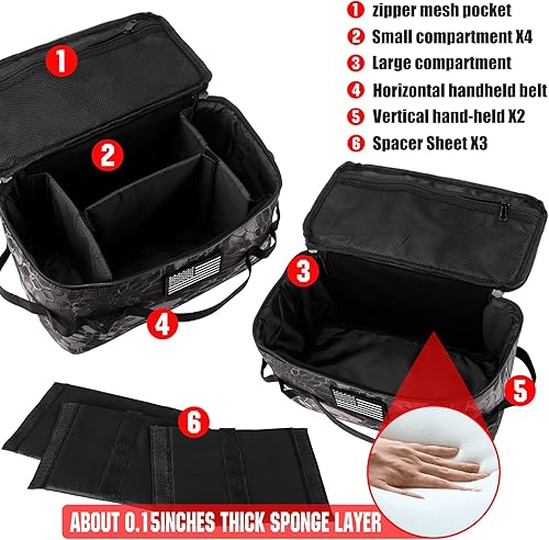 Miniatura 8 de bvya Bolsa táctica de almacenamiento para camping, 11 litros, bolsa de mano para uso al aire libre, organizador de utensilios de cocina, organizador