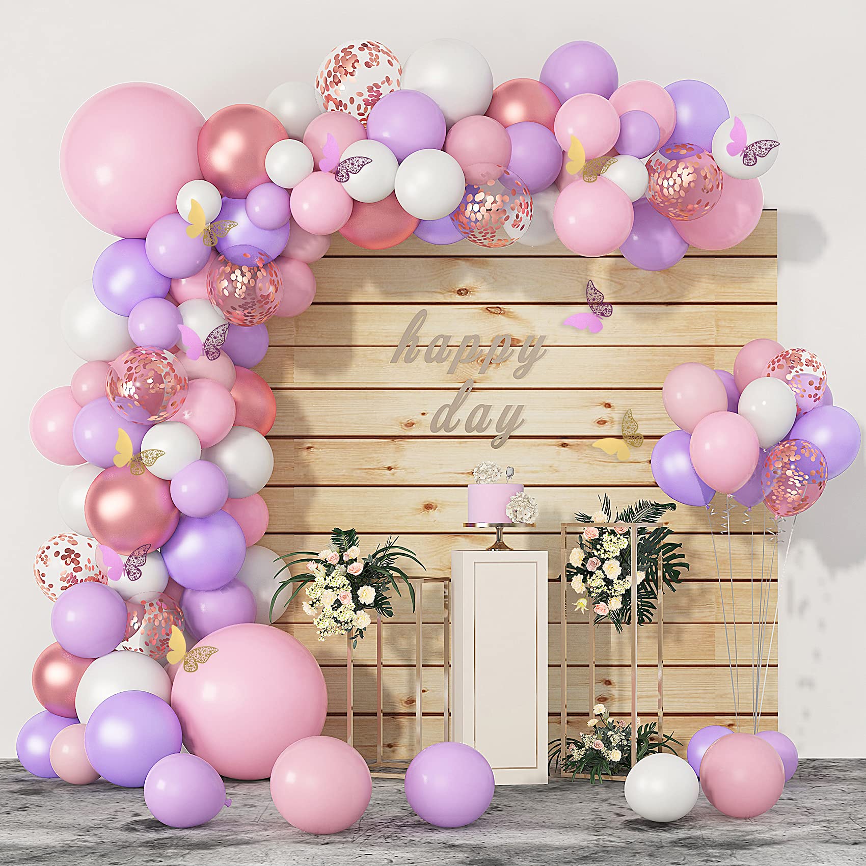 Buy 121 PCS Pink Balloon Garland Arch Kit Rose Gold White Pink and