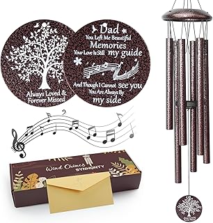 Memorial Gifts for Loss of Dad, 25'' Memorial Wind Chimes for Loss of Father,