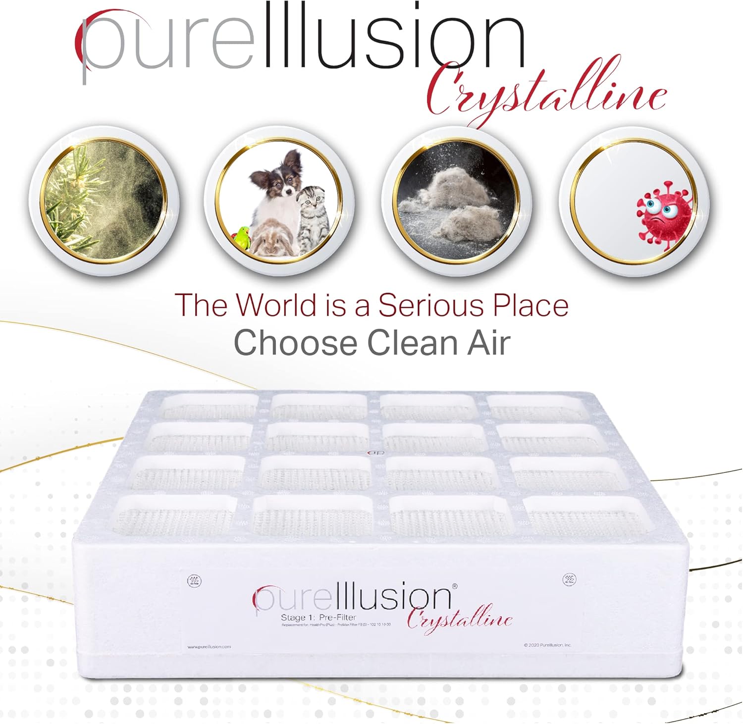 Frее Shірріng 🛒 PureIllusion Scientifically Tested PreFilter for IQAir HealthPro Series Air Purifier - Ultra Premium Replacement Filter with perfect PreMax Module fitment - Genuine Crystalline Pre Filter