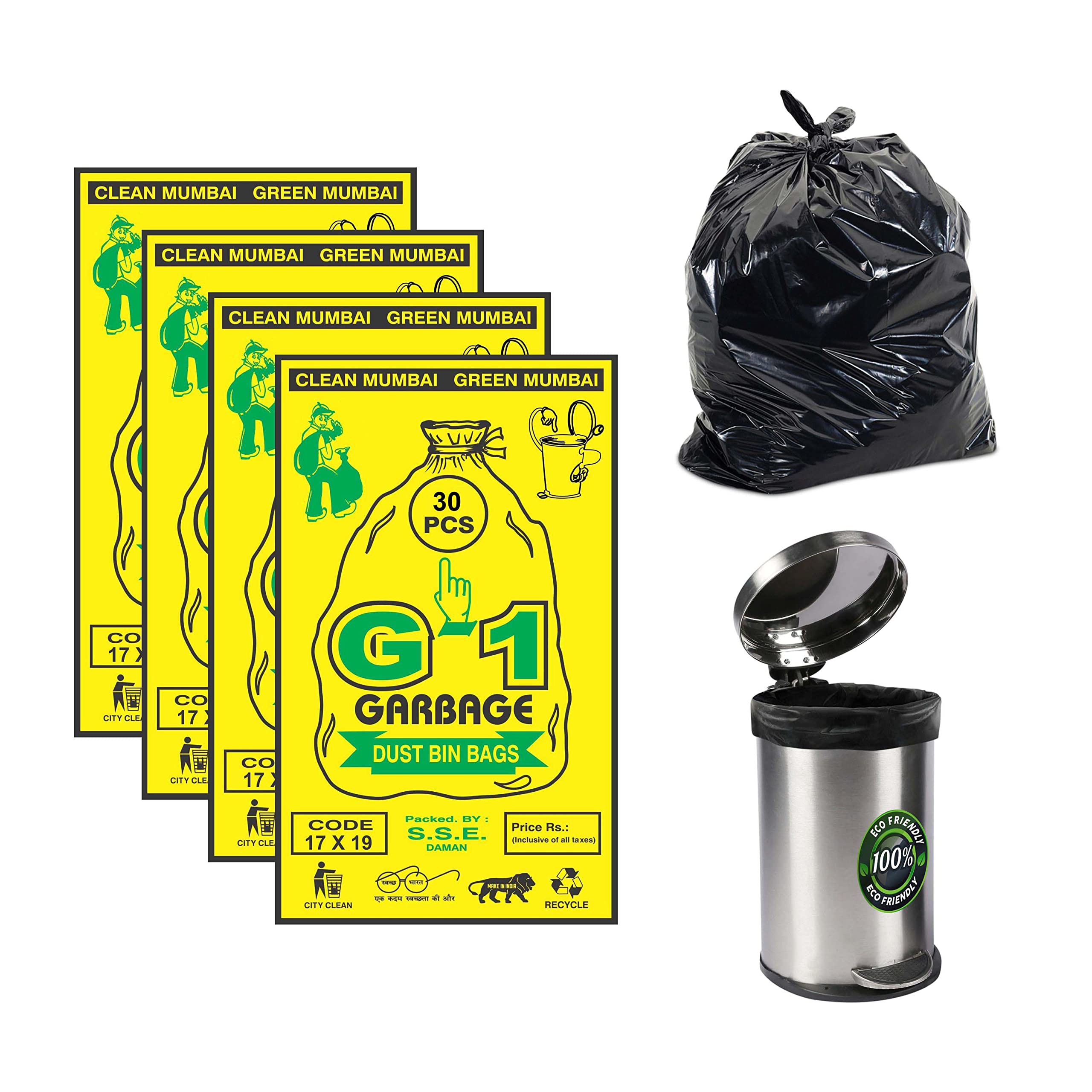 G 1 Garbage Bags - 360 Pack, Leak-Proof -4