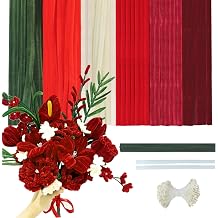 300 Pieces 6 Colors Pipe Cleaners Craft,Chenille Stems for DIY Flower Making Kit,Red Series,Thick Fluffy Chenille Stems,Perfect for Arts & Crafts/Making Animals and Festive Decoration