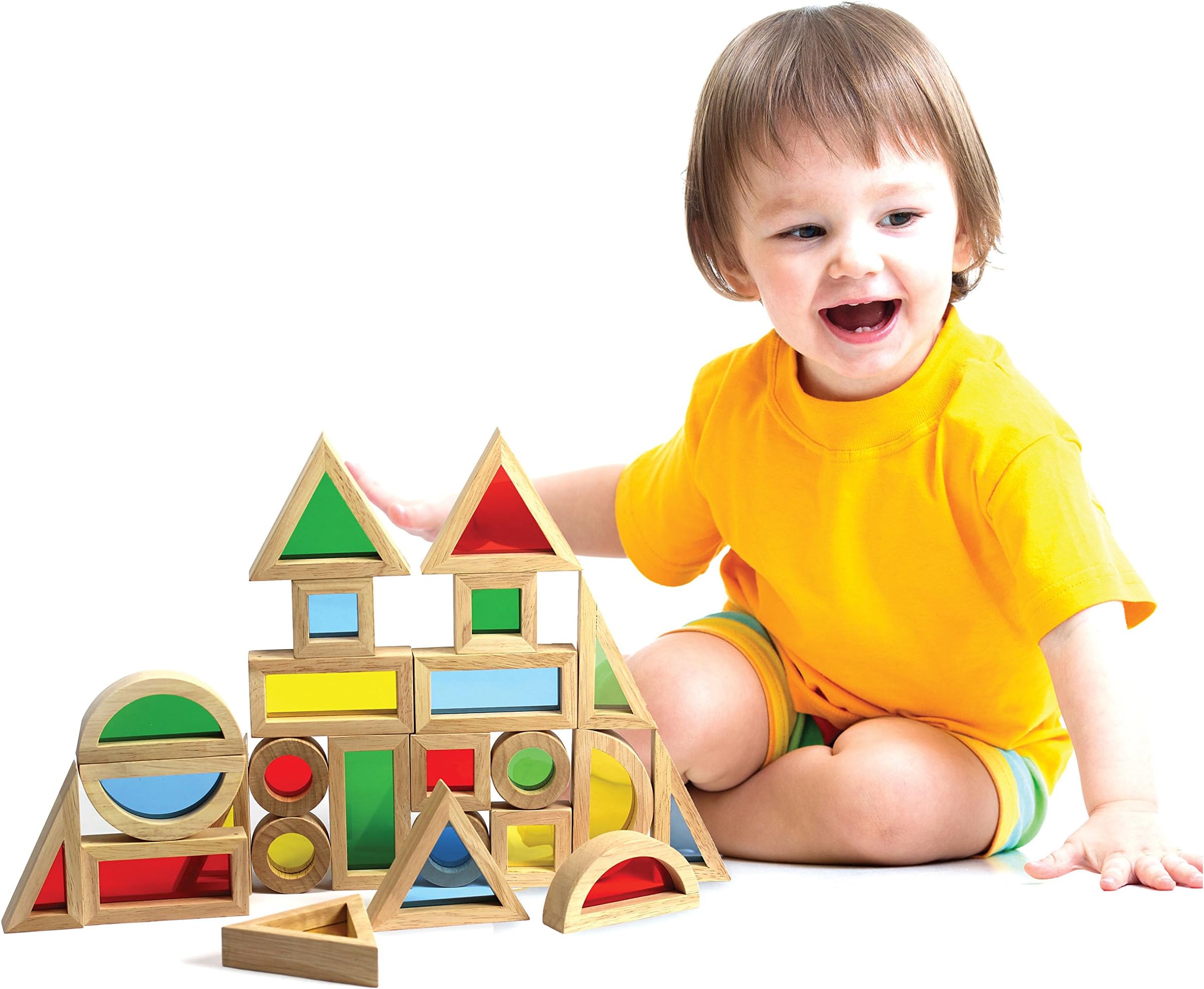 Classic Wooden Rainbow Educational Building blocks Set