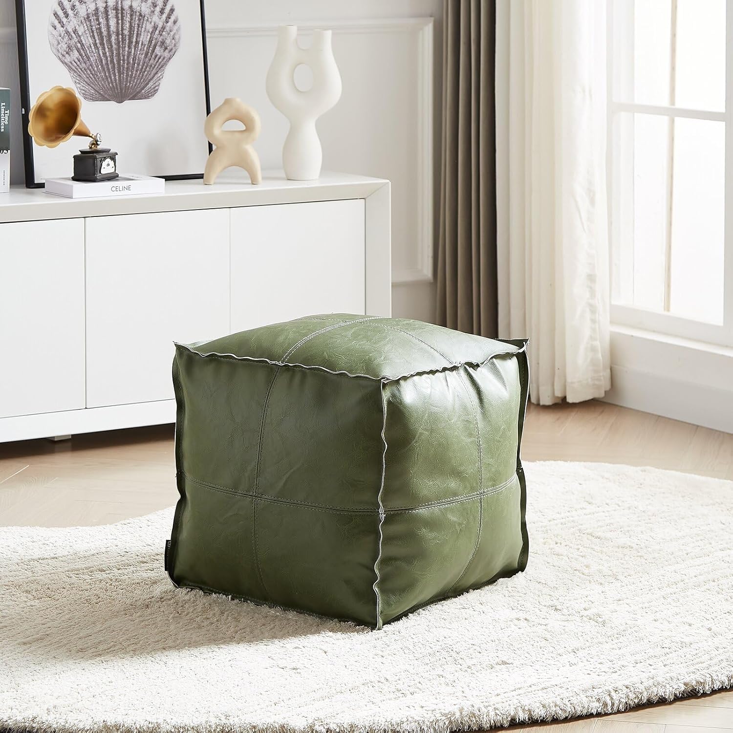 Pouf Ottoman Cover Louis Donné Unstuffed Square Pouf Cover, 15