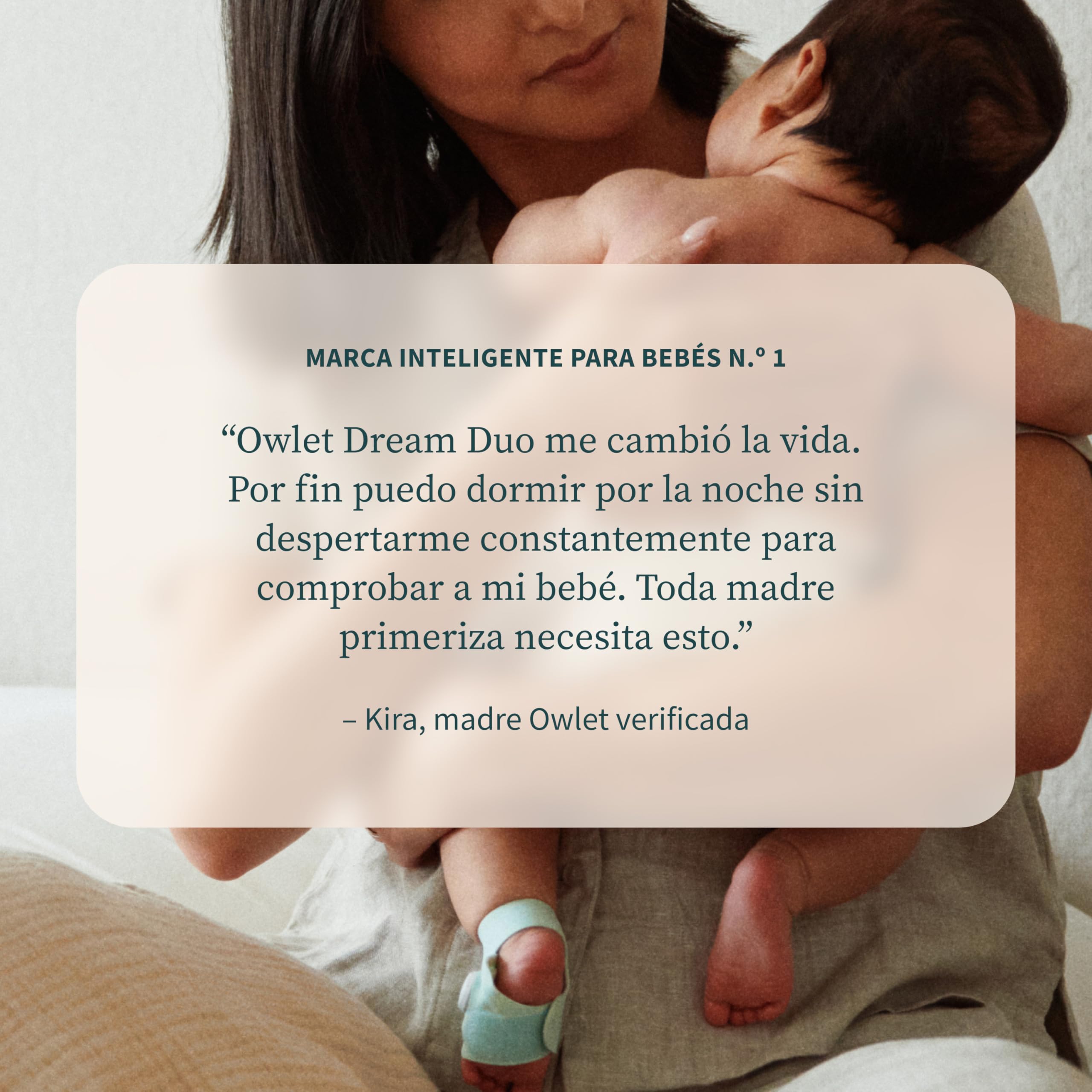 Owlet Dream Duo 3 Dusty Rose - Dream Sock + Dream Sight - Sistema inteligente de monitorización de la salud del bebé