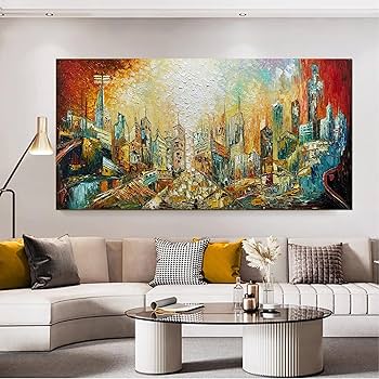 Amazon.co.jp: ART8YUQI 絵画 - 24x48インチ テクスチャカラー