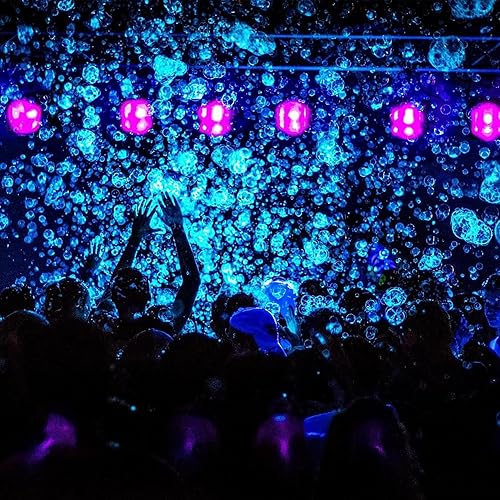 Miniatura 5 de Atomic Bubbles Tekno Bubbles - Paquete de 48 botellas de 1 onza, burbujas brillantes con luz negra UV, fiestas brillantes, interiores y exteriores,