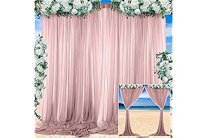 2 Panels Dusty Rose Backdrop Curtains for Parties Wedding