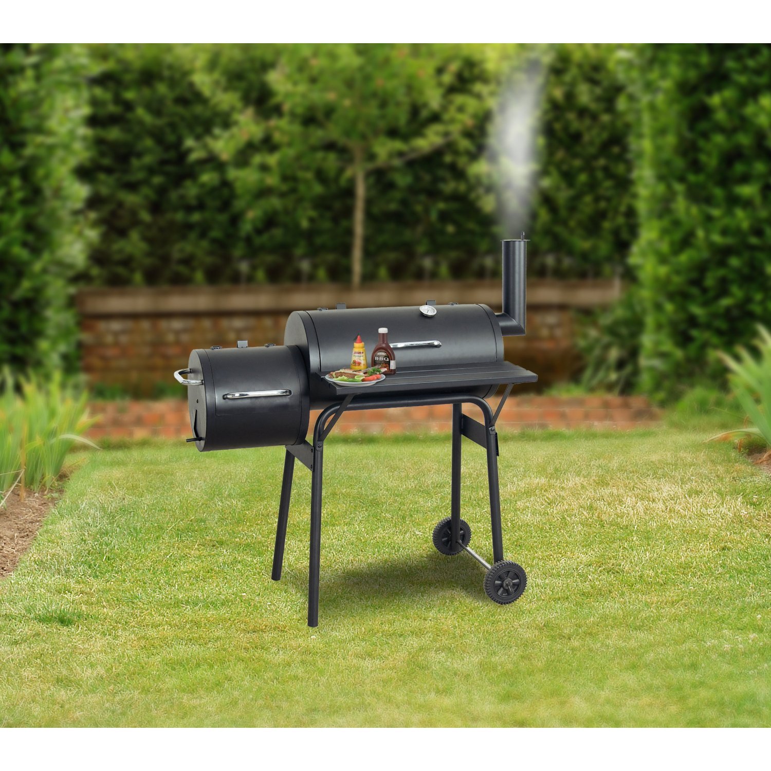 Parrilla de carbón tepro Smoker Wichita, superficie de la parrilla: 54 x 30 cm aprox.