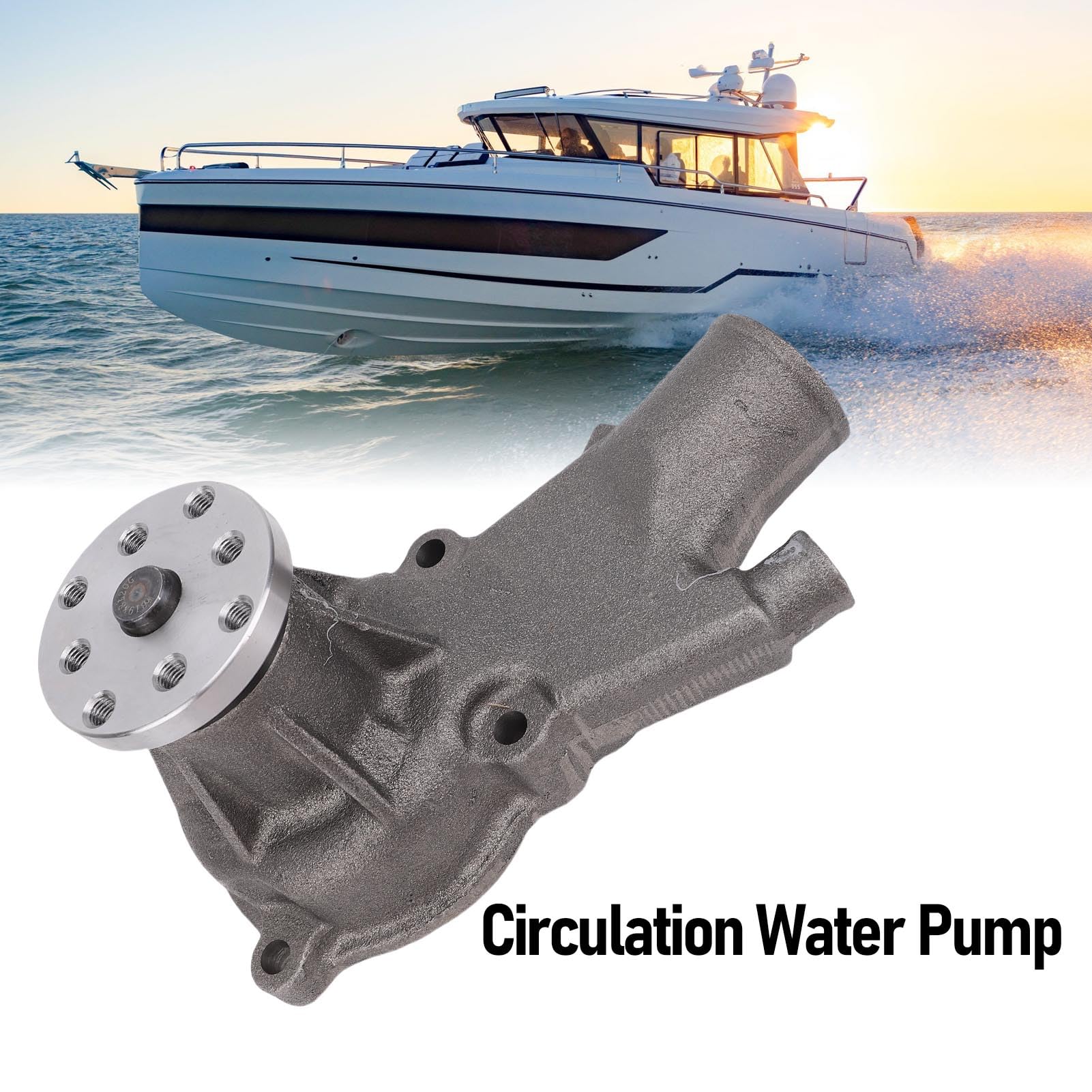 Bomba de agua de circulación para motores marinos, reemplazo premium para motores Mercruiser 3.0L 2.5L 6 cilindros serie motores para una fácil instalación