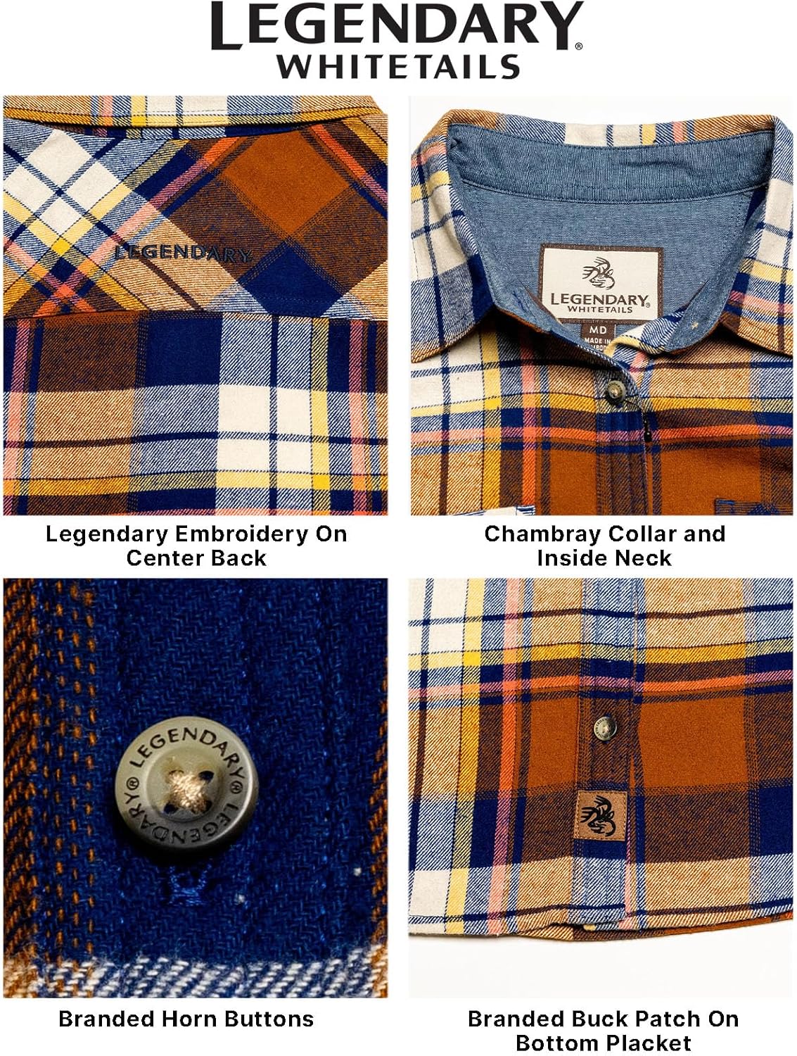 Legendary Whitetails Women’s Long Sleeve Plaid Flannel Button Up Shirt 100% Cotton - Image 6