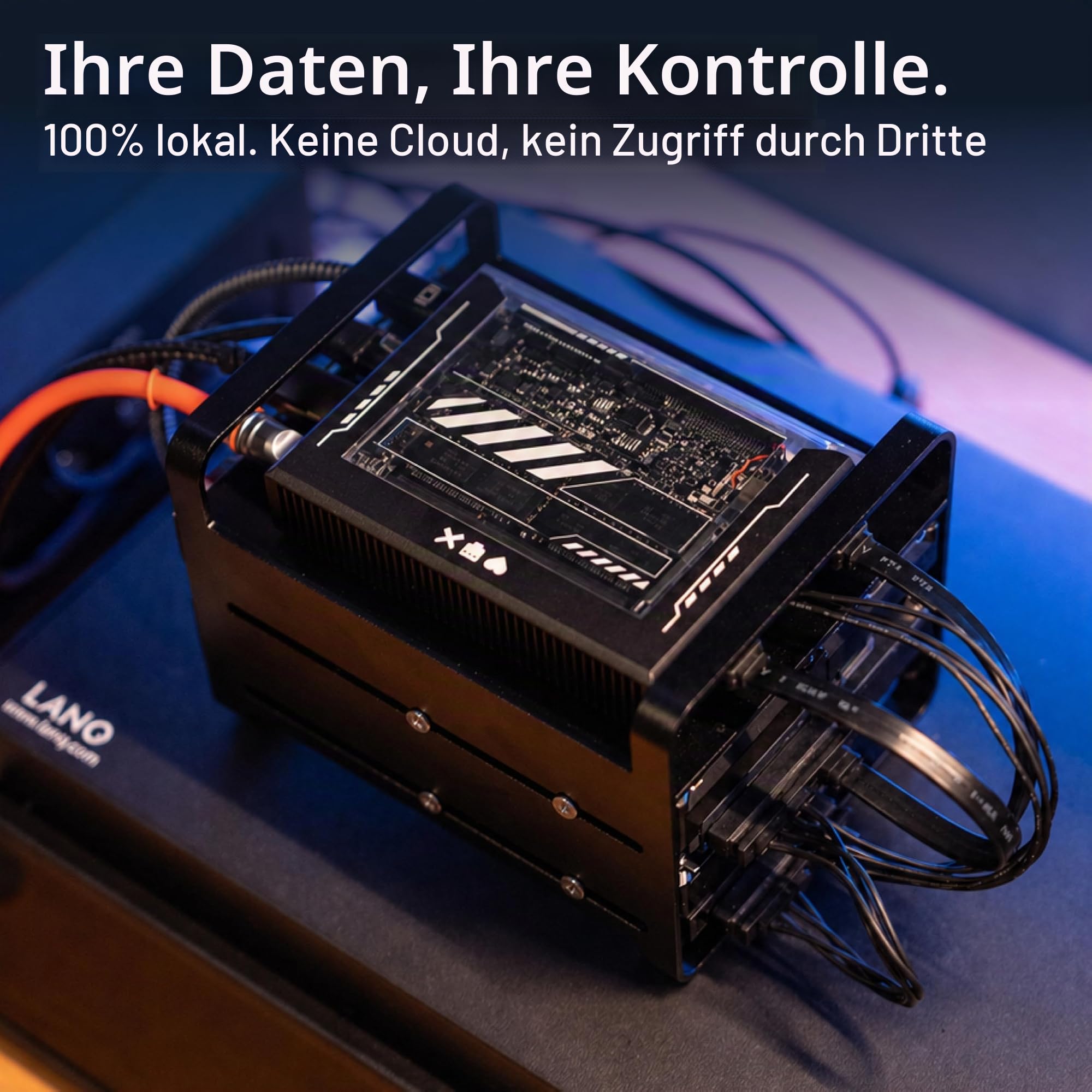ZimaBlade 7700 Palm-Sized Modular x86 SBC Home Server mit CasaOS – 16 GB RAM & 32 GB eMMC 4-Core, lüfterlos, Ultra-Low Power Leise Hackbar für DIY NAS/Media/Personal Cloud
