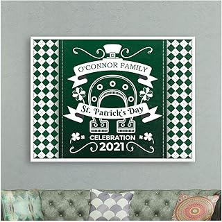 Personalized Saint Patrick's Day Holiday Banner Size 24x18, 36x24, 48x24 and 48x36, Irish Holiday Gifts, St. Patrick's Day Banner, Holiday Decorations, Party Prop, Photo Backdrop, Party Supplies