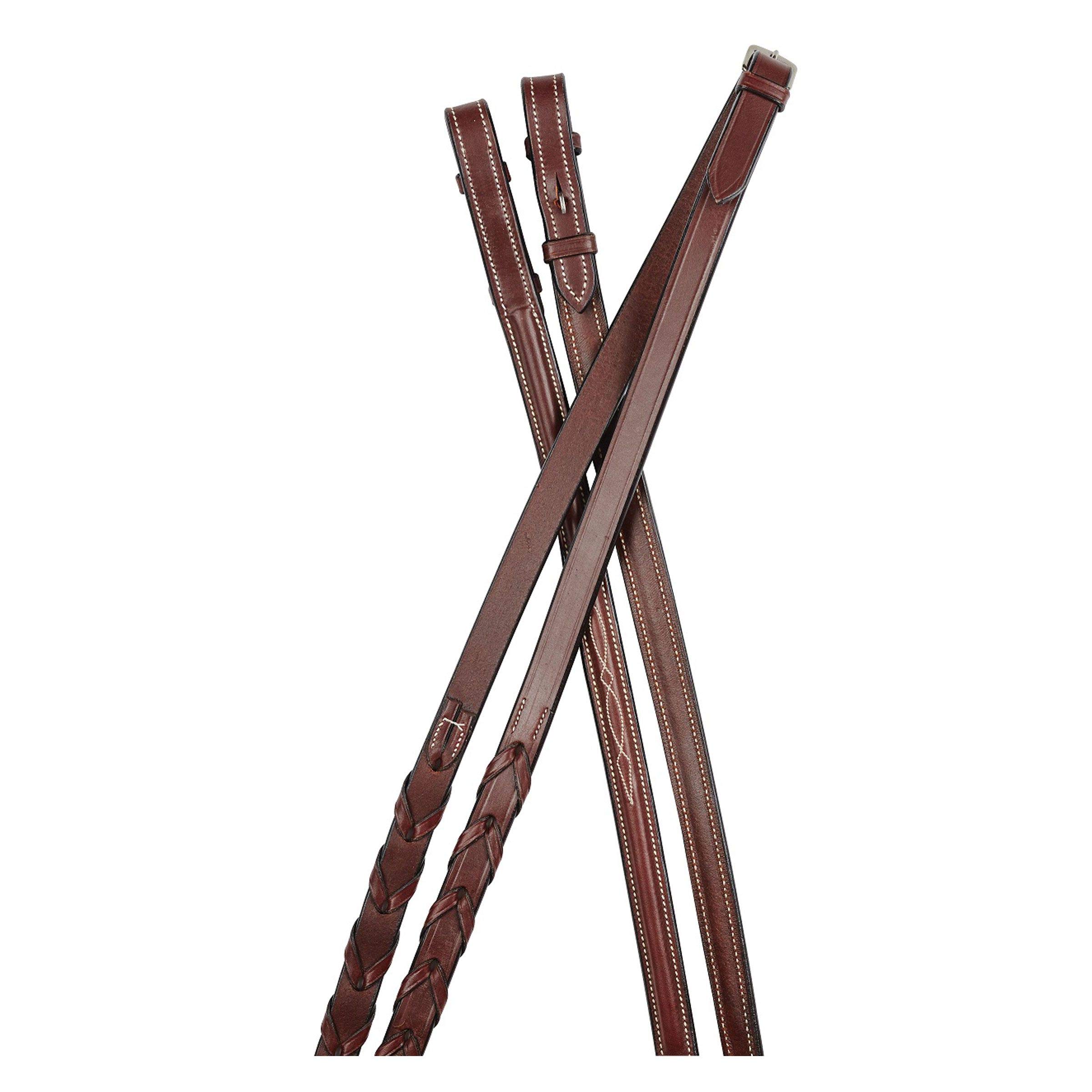 Collegiate Essential Plain Laced Reins, Black, 5/8