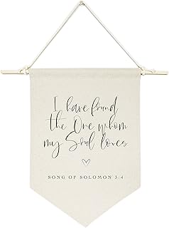 The Cotton & Canvas Co. I Have Found The One Whom My Soul Loves, Song of Solomon 3:4 Bible Verse, Religious, Scripture Han...