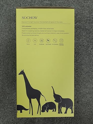 Miniatura 10 de SOCHOW - Manta que brilla en la oscuridad, para todas las estaciones, para niños.