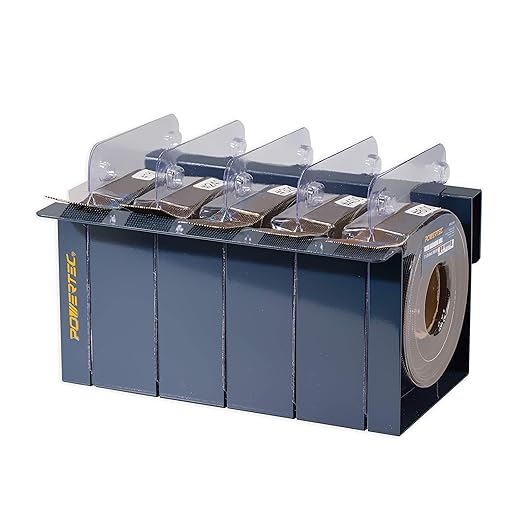 POWERTEC 4RM2201 Multi-Grit Turner Mesh Sandpaper Roll Modular System w/ 180, 240. 320, 400, 600 Grit Aluminum Oxide Mesh Abrasive