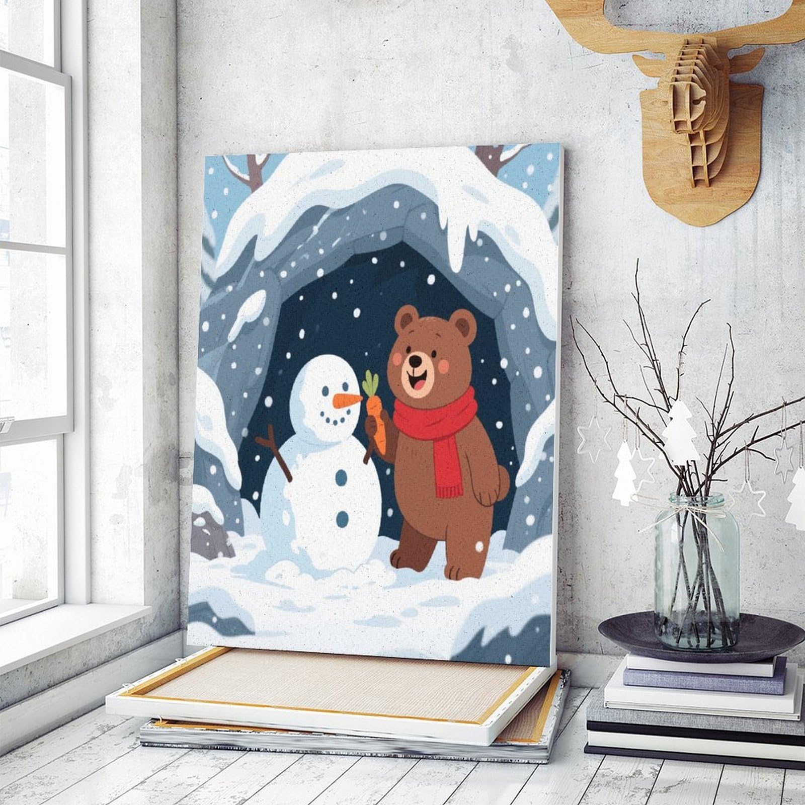 KOAYUBFC Malen nach Zahlen für Erwachsene, Anfänger, Erwachsene, Malen-nach-Zahlen-Kits auf Leinwand, Acryl-Ölfarben, Gemälde mit Pinseln als Geschenk, Wanddekoration für Zuhause, Wanddekoration
