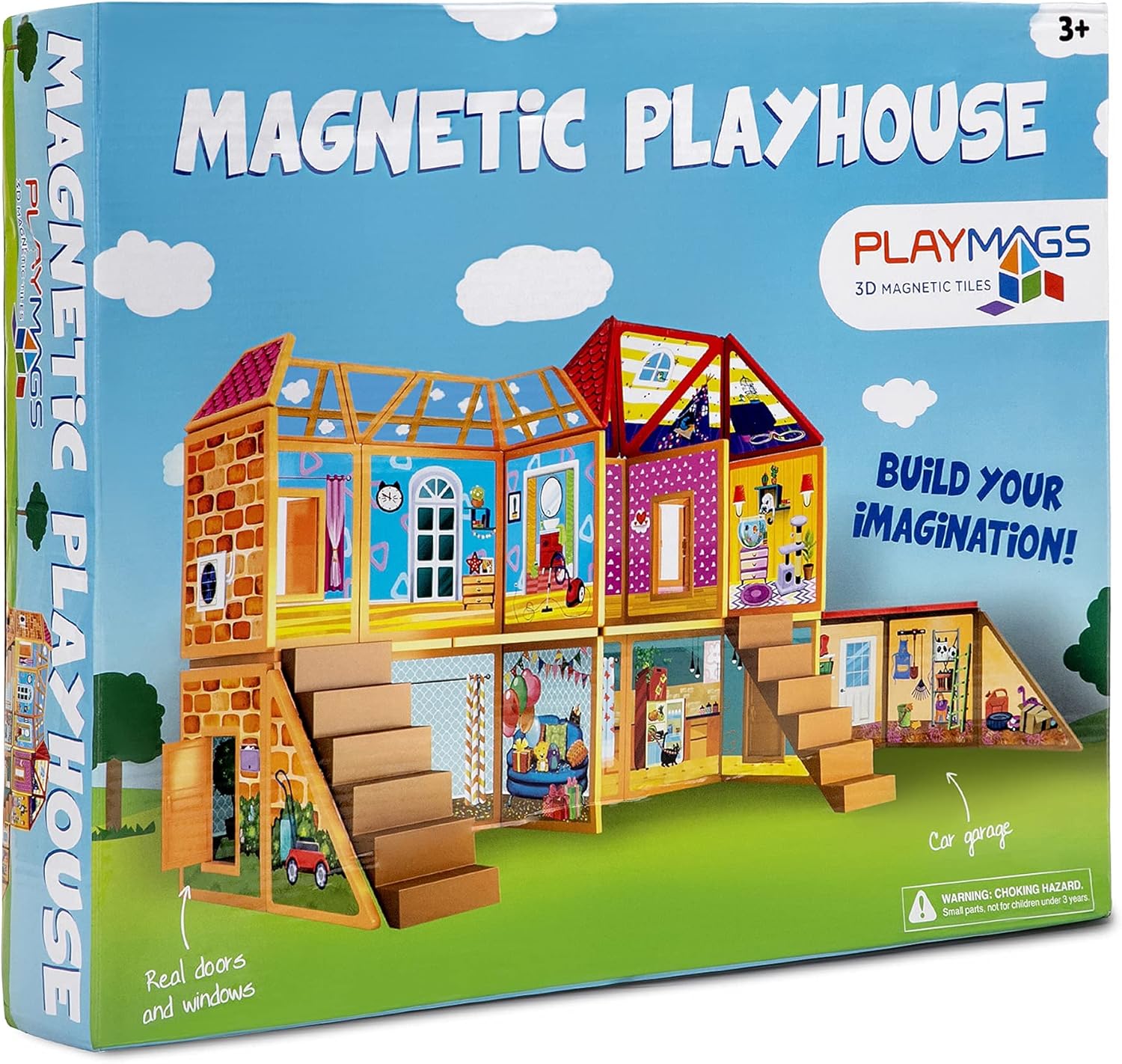 Playmags Building Toy, Playhouse Building Set, 48