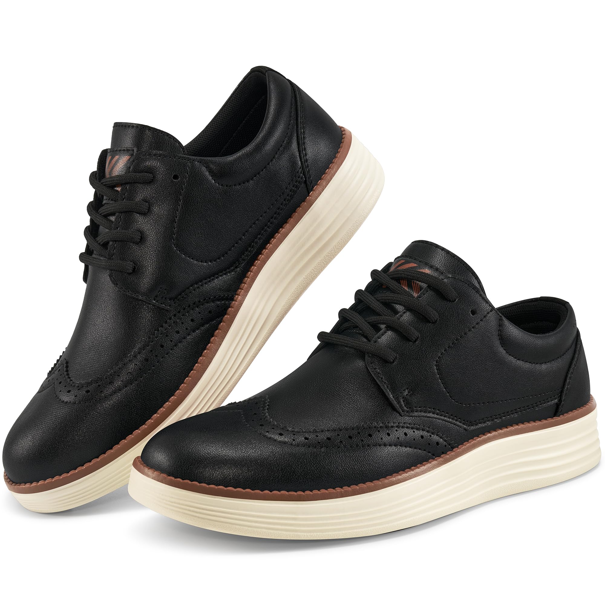 Mens Oxford Dress Shoes Comfortable PU Leather Business Casual Shoe for Office Work