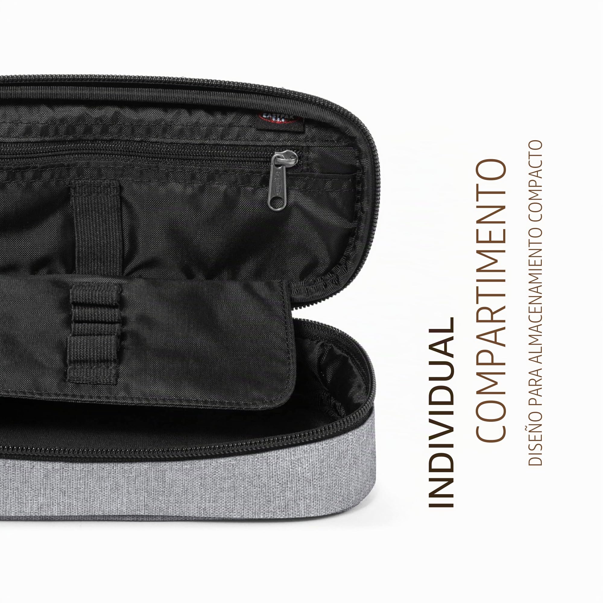 EASTPAK Padded Pak'r Mochila, 40 cm, 24 L, Gris (Sunday Grey) & Oval Stifteetui Sunday Grey