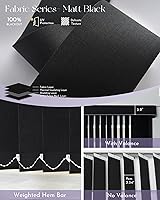 Vista 5 de Graywind Persianas verticales motorizadas compatibles con Alexa Google, opacas reversibles, persianas verticales inteligentes, control remoto, lamas