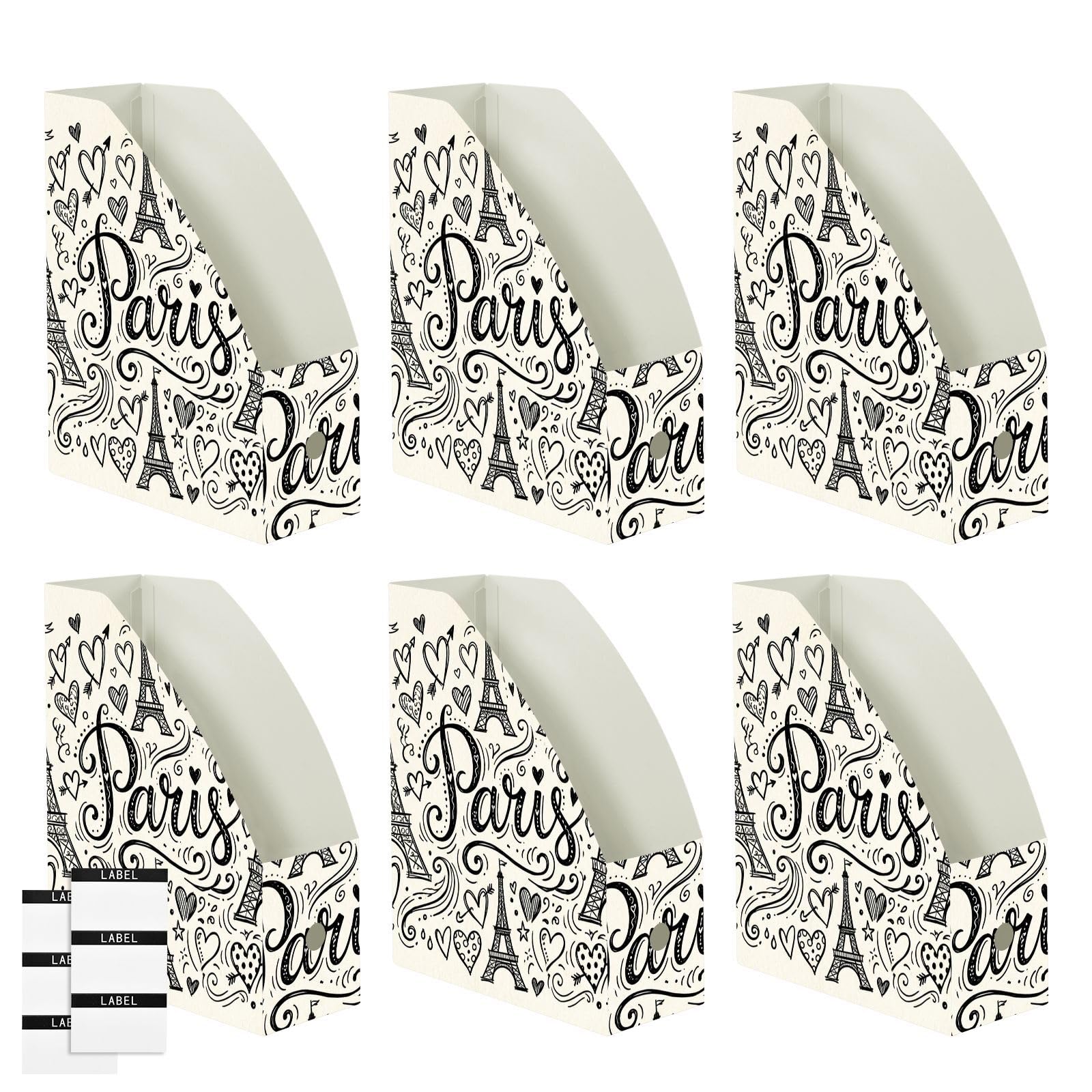 Porte-revues pliable à plat Motif Tour de dessin animé Noir