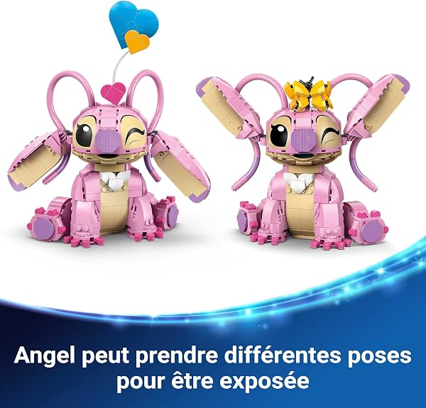 LEGO ǀ Disney Angel - Jouet de Construction Lilo & Stitch dès 9 Ans - Figurine en Briques avec 3 Ballons en Cœur & Un Papillon - Décoration Intérieure - Cadeau pour Fille, Garçon ou Adulte 43257 - 3
