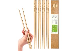 5 Pairs of Bamboo Chopsticks for Sustainable Dining