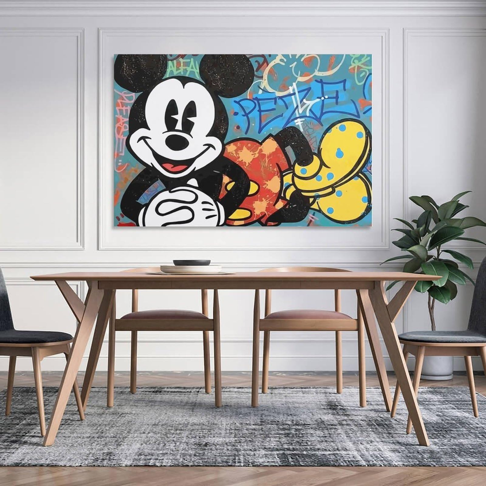 Amazon.co.jp: ミッキーマウス 壁画 キャンバス絵画 アートパネル 現代