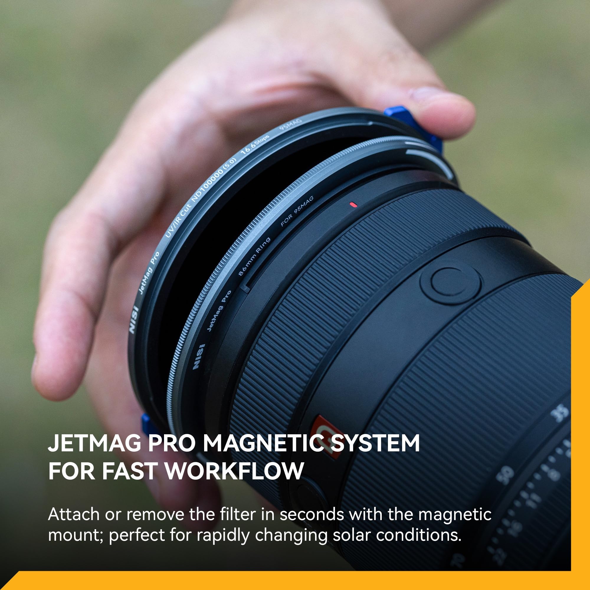NiSi Filtro Magnético 82mm FS ND100000 (5.0/16.6-Pasos) para Sistema JetMag Pro (Requiere Anillo Adaptador JetMag Pro)