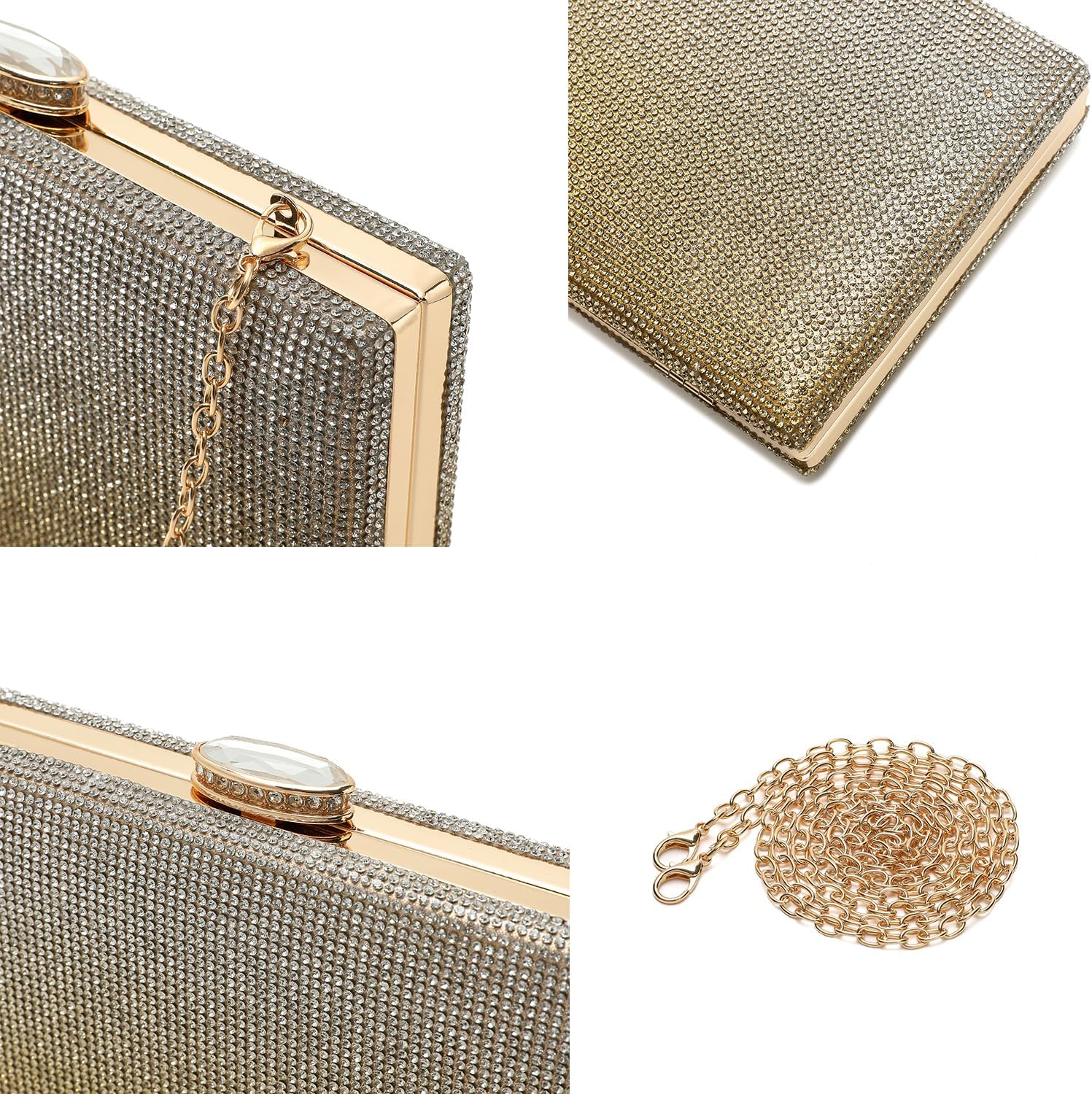 CARIEDO Women's Sparkling Clutch Purse Elegant Glitter Evening Bags Bling Evening Handbag for Dance Wedding Party Prom Bride - Image 6