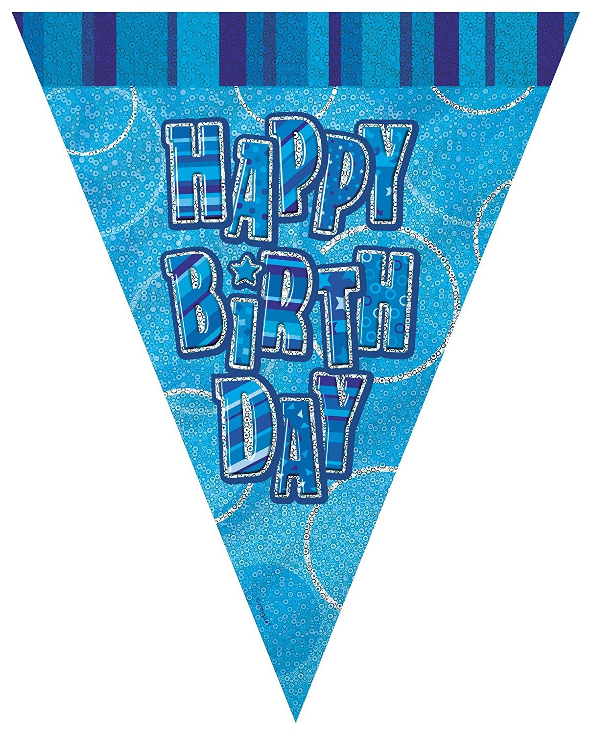 Unique Party 92068 - 9ft Foil Glitz Pink Happy 80th Birthday Banner — view 93