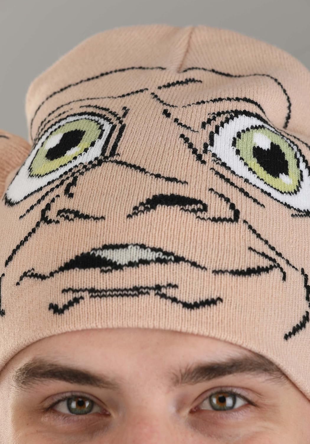 Knit Dobby Hat - Soft Acrylic Hat with Sewn-On Ears and Dobby Graphics, Officially Licensed