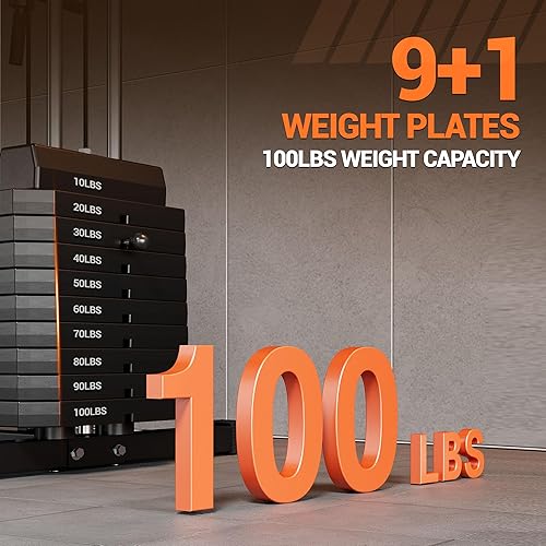 Miniatura 4 de Equipo de gimnasio en casa, estación de entrenamiento multifuncional con pila de peso de 100 libras, máquina de gimnasio en casa para entrenamiento