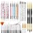 36 Pcs Nail Art Brush Set - Fine Liner, Striping, Dotting, Silicone Tools, 3D Gel Pen, Acrylic Design Brushes