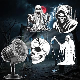 Halloween Projector Lights Outdoor, Rotating Ghost Projec...