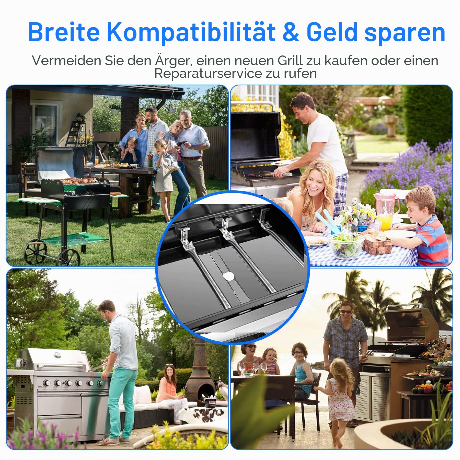Grill-Fettwanne Ersatz für Dyna Glo mit Auffangwanne, universell 63,5 cm - 86,4 cm, verstellbare Tropfwanne, Ersatz für 4/5/6 Brenner-Gasmodelle von Nexgrill Charbroil Kenmore Expert Grill BHG