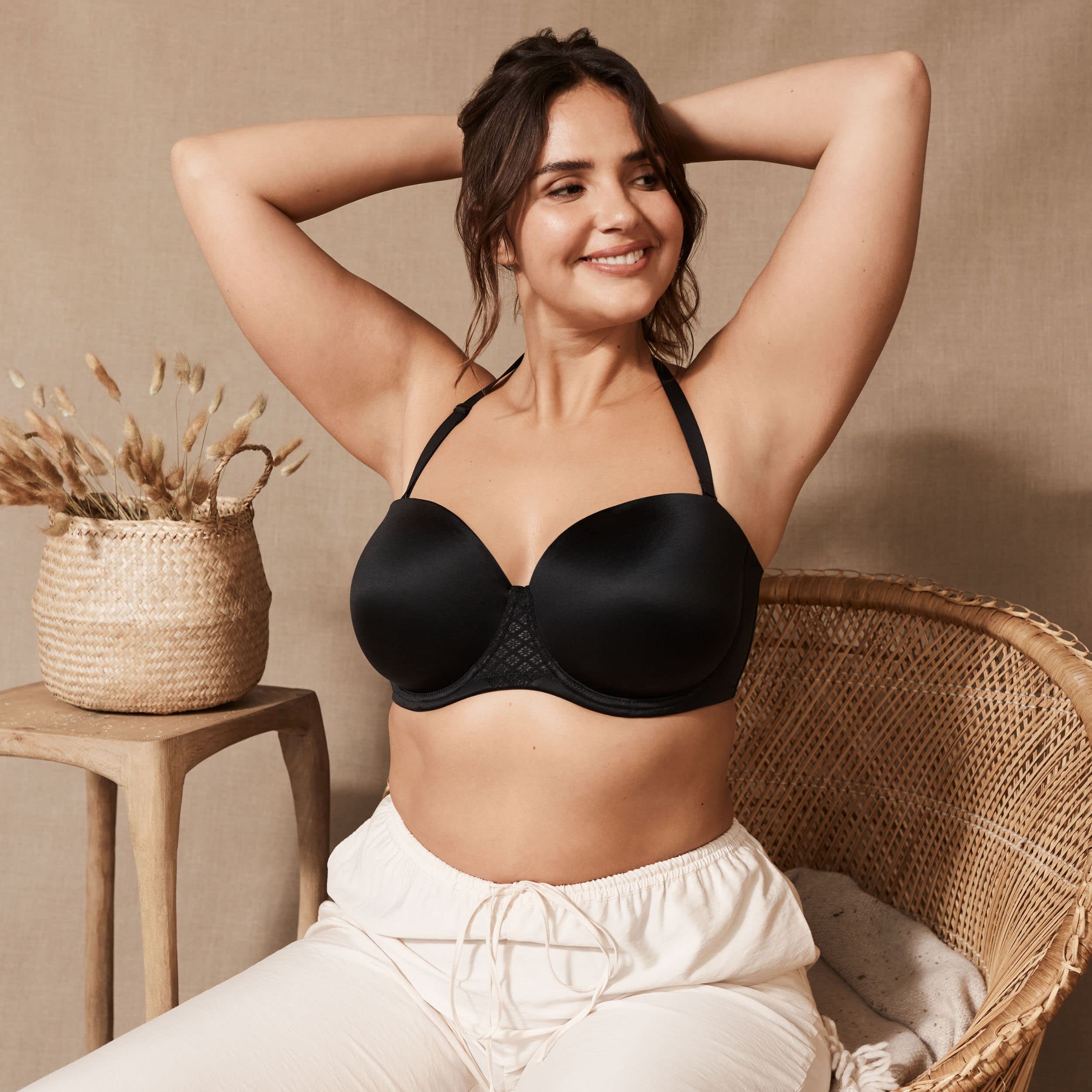 Bali Brasier One Smooth U sin tirantes para mujer, lo último en su lugar, brasier multidirección, con aros de 7 vías, cobertura completa