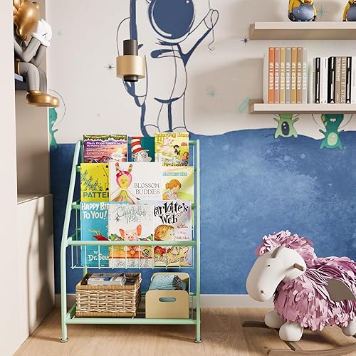 Miniatura 2 de aboxoo Estantería para niños pequeños, organizador pequeño independiente para habitación de los niños, estantería pequeña de 18 pulgadas,