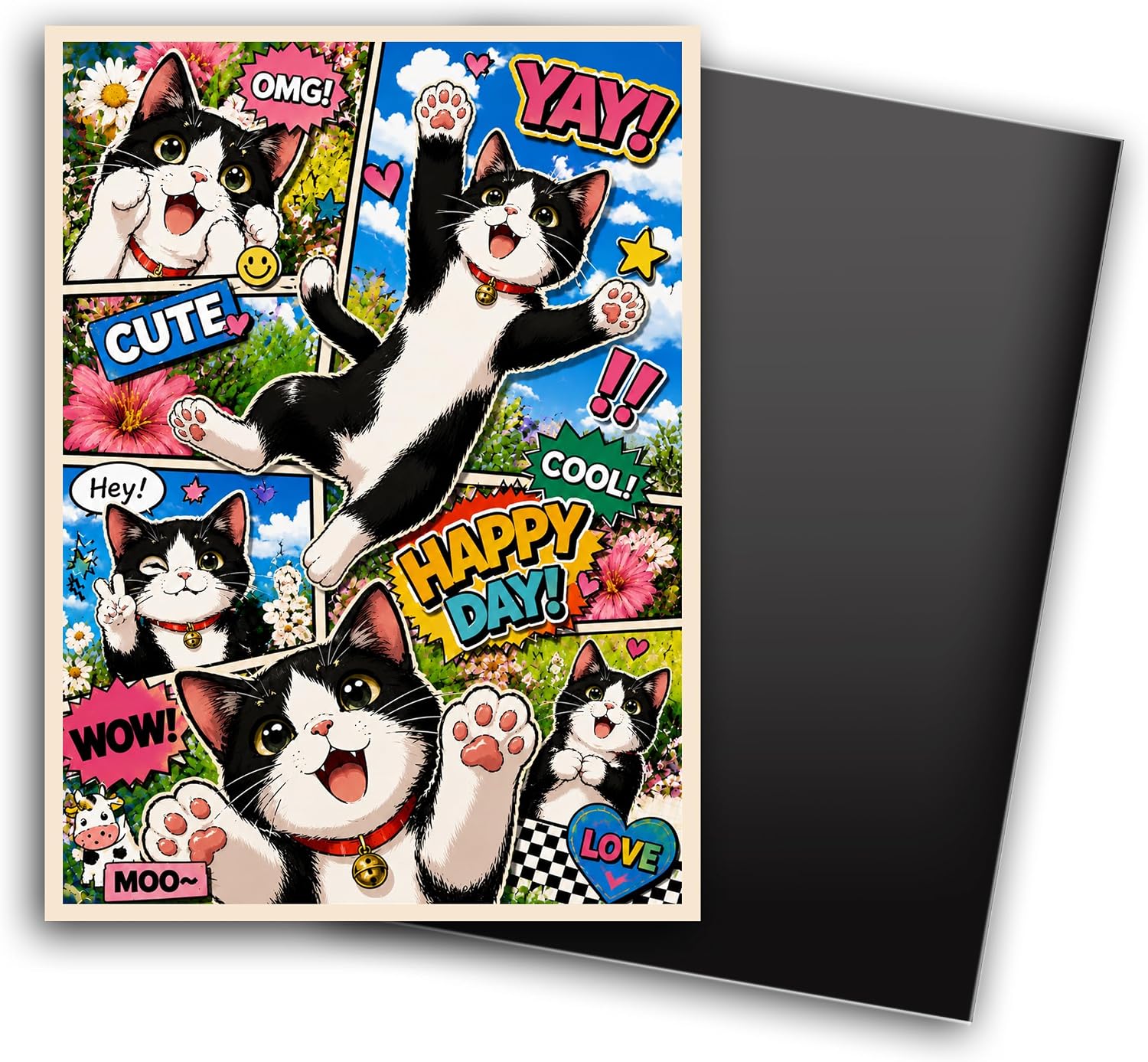 MTG Card Sleeves 100 Count, Cute Cat Matte Art Deck Protectors image 5