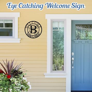 Letter B&M Monogram Metal Wall Art