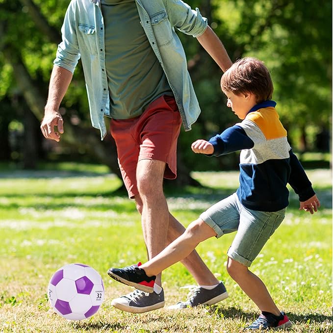 Balón de fútbol pequeño tamaño 2 morado para niños miniatura 5