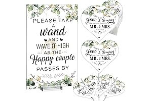 100Pcs Wedding Sparkler Tags, Heart Shape Sparkler Cards and Acrylic Wedding Sparkler...