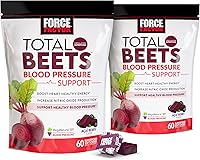 Vista 13 de Force Factor Total Beets Suplemento de apoyo para la presión arterial con polvo de remolacha, masticables de gran sabor para energía saludable