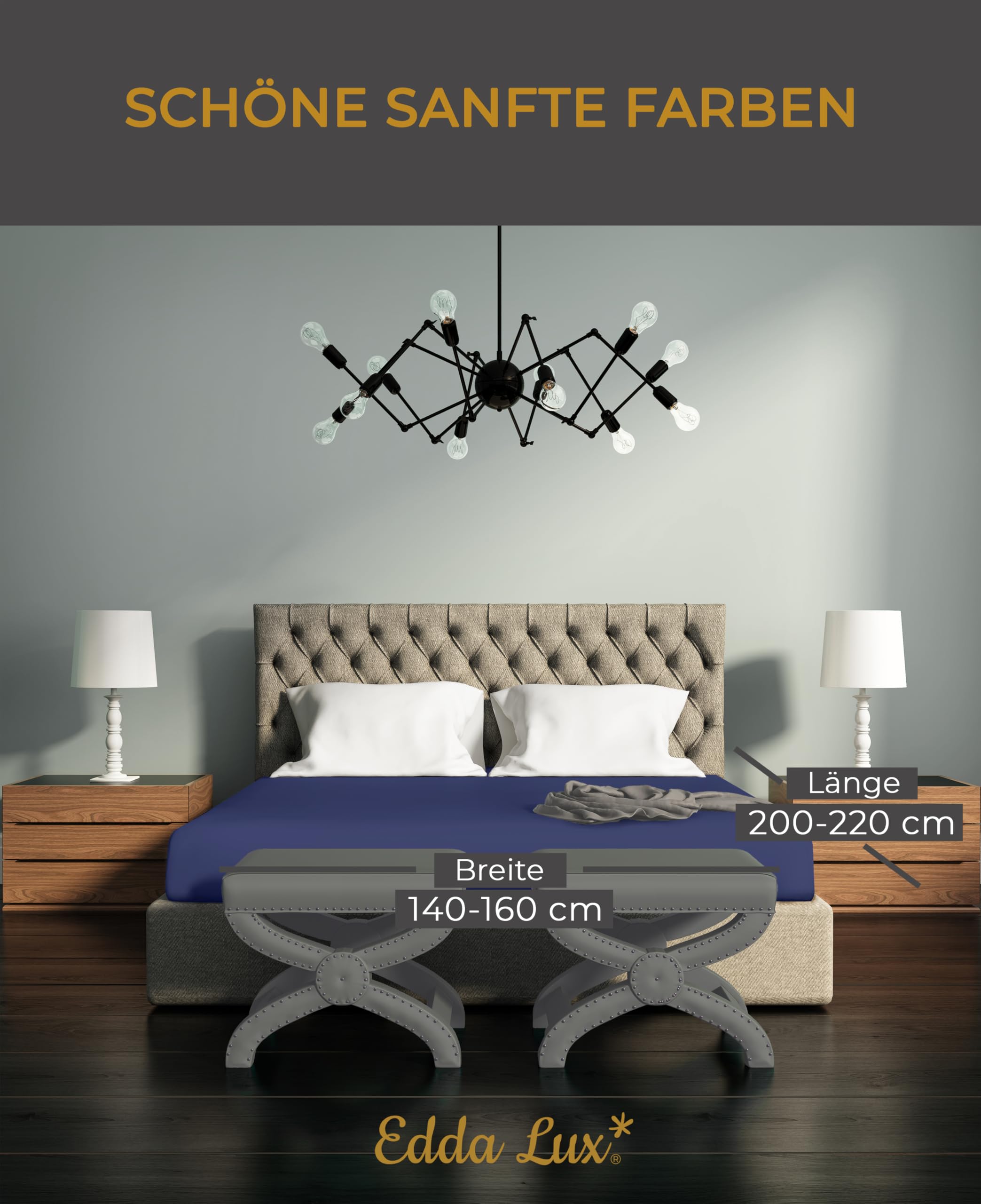 Hometex Premium Textiles Exclusive Boxspringbett Spannbettlaken 140 160x200 220 Cm Steghoehe 40 Cm Schokobraun Hometex Premium Textiles