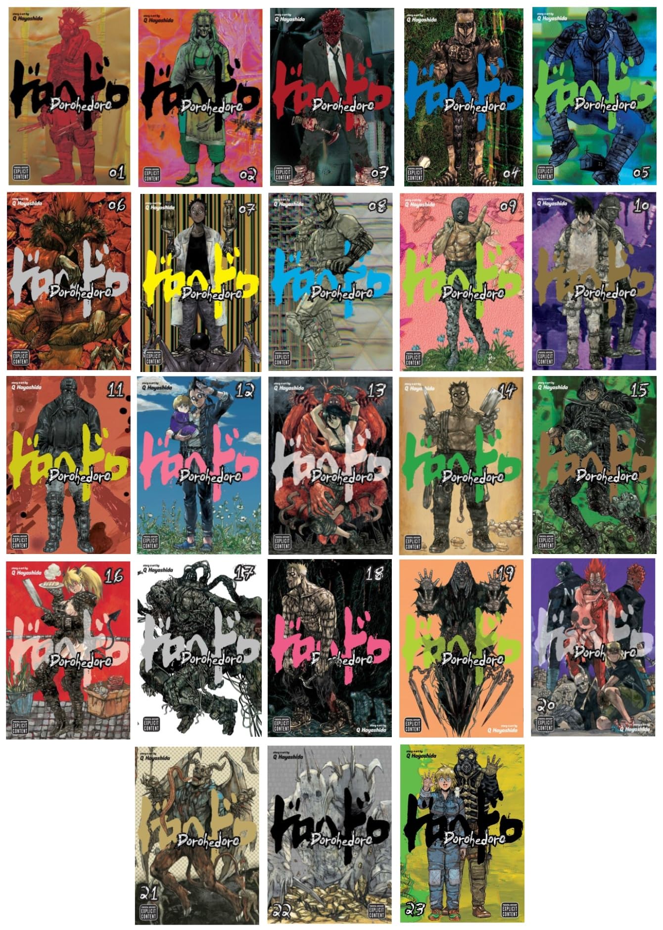 Dorohedoro Manga Series 23-Book Ultimate Complete Collection Set (Vol.1 to 23) - Dark Urban Fantasy, Gritty Action & Surreal Mystery