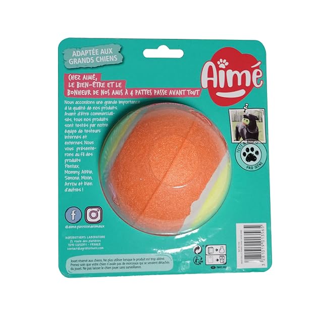 Foto 2 de 5 de Aimé Maxi - Pelota de Tenis para Perros, 10 cm, 0,222 kg